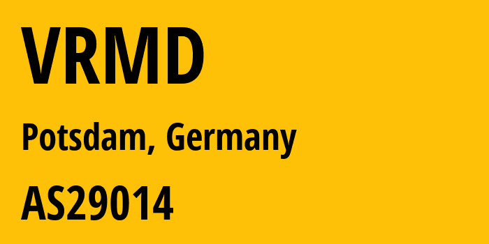 Информация о провайдере VRMD AS29014 ScaleUp Technologies GmbH & Co. KG: все IP-адреса, network, все айпи-подсети