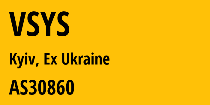 Информация о провайдере VSYS AS30860 Virtual Systems LLC: все IP-адреса, network, все айпи-подсети