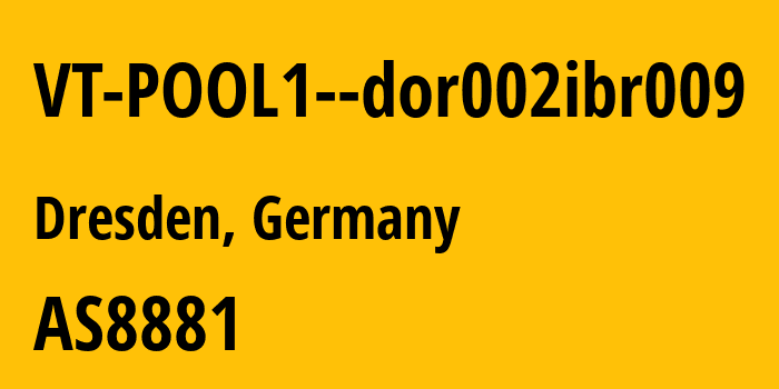 Информация о провайдере VT-POOL1--dor002ibr009 AS8881 1&1 Versatel Deutschland GmbH: все IP-адреса, network, все айпи-подсети