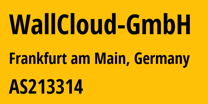 Информация о провайдере WallCloud-GmbH AS213314 WallCloud GmbH: все IP-адреса, network, все айпи-подсети