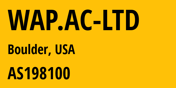 Информация о провайдере WAP.AC-LTD AS198100 WAP.AC LTD: все IP-адреса, network, все айпи-подсети