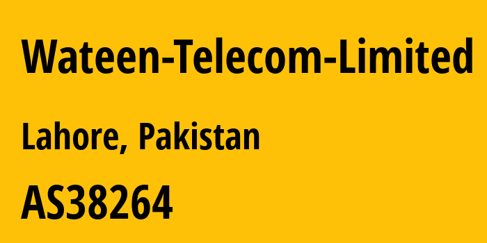 Информация о провайдере Wateen-Telecom-Limited AS38264 National WiMAX/IMS environment: все IP-адреса, network, все айпи-подсети