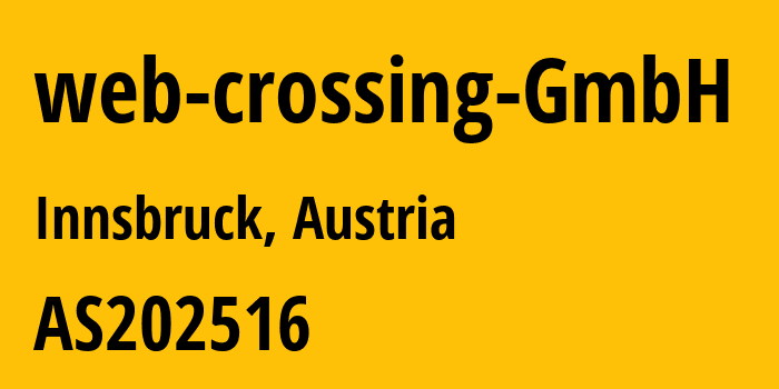 Информация о провайдере web-crossing-GmbH AS202516 web-crossing GmbH: все IP-адреса, network, все айпи-подсети