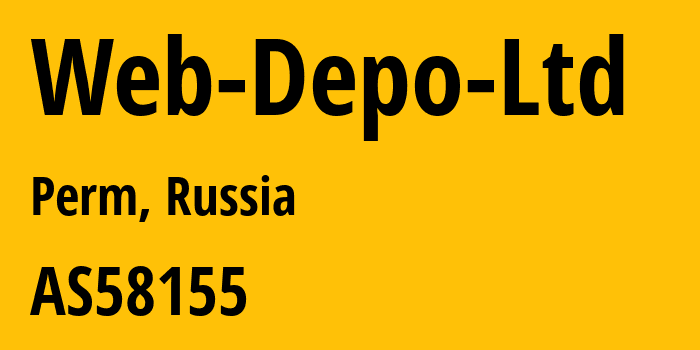 Информация о провайдере Web-Depo-Ltd AS58155 Web Depo Ltd: все IP-адреса, network, все айпи-подсети