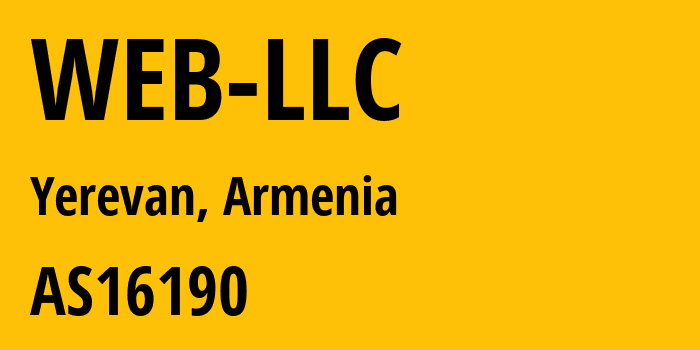 Информация о провайдере WEB-LLC AS16190 WEB LLC: все IP-адреса, network, все айпи-подсети