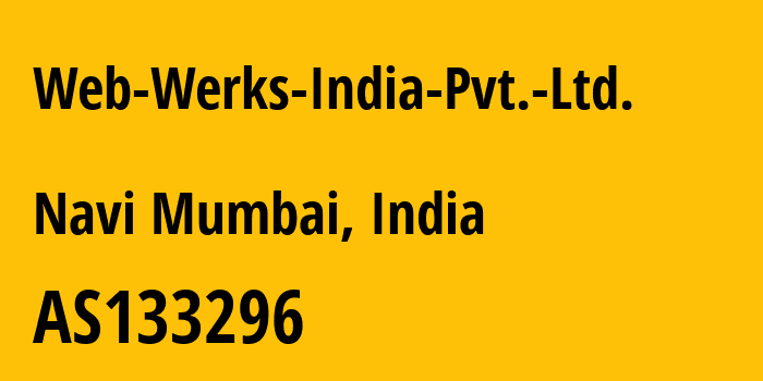 Информация о провайдере Web-Werks-India-Pvt.-Ltd. AS133296 Web Werks India Pvt. Ltd.: все IP-адреса, network, все айпи-подсети