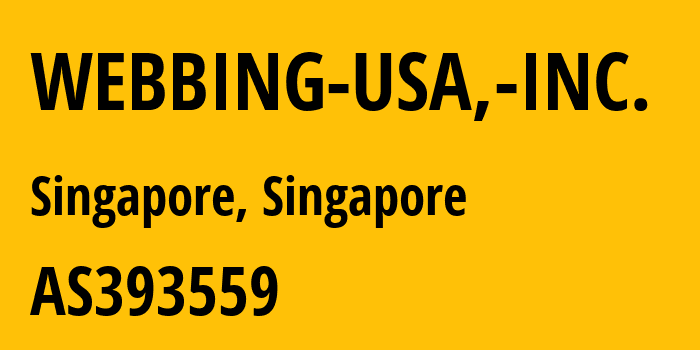 Информация о провайдере WEBBING-USA,-INC. AS393559 WEBBING USA, INC.: все IP-адреса, network, все айпи-подсети