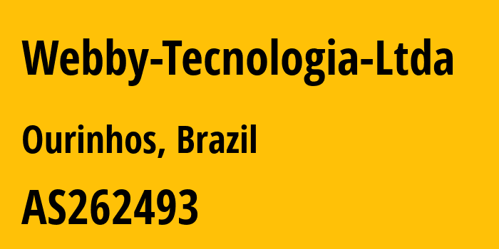 Информация о провайдере Webby-Tecnologia-Ltda AS262493 Webby Tecnologia Ltda: все IP-адреса, network, все айпи-подсети