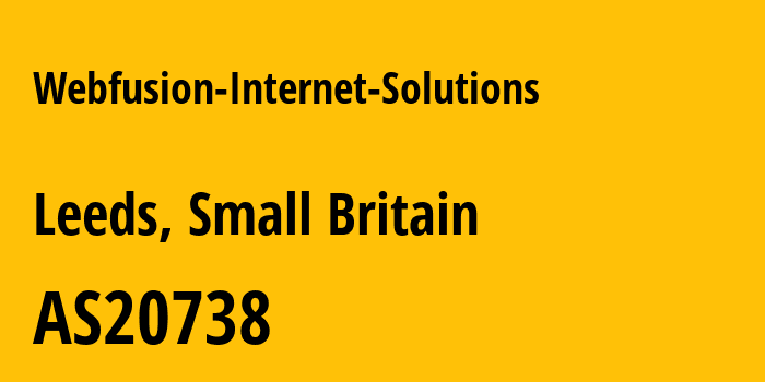 Информация о провайдере Webfusion-Internet-Solutions AS20738 Host Europe GmbH: все IP-адреса, network, все айпи-подсети