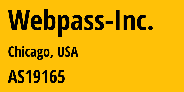 Информация о провайдере Webpass-Inc. AS19165 Webpass Inc.: все IP-адреса, network, все айпи-подсети
