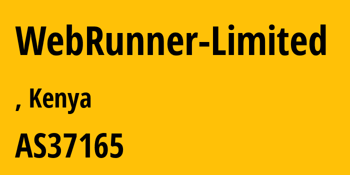 Информация о провайдере WebRunner-Limited AS37165 WebRunner Limited: все IP-адреса, network, все айпи-подсети