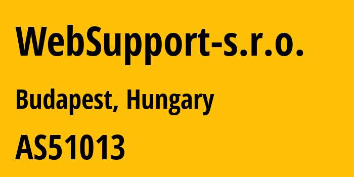 Информация о провайдере WebSupport-s.r.o. AS51013 WebSupport s.r.o.: все IP-адреса, network, все айпи-подсети