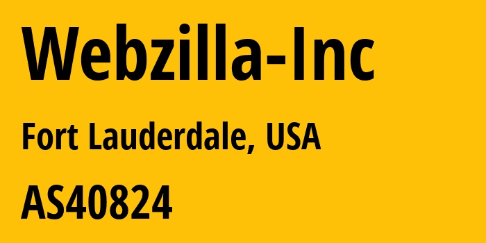 Информация о провайдере Webzilla-Inc AS40824 Webzilla Inc.: все IP-адреса, network, все айпи-подсети