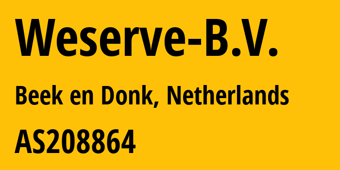 Информация о провайдере Weserve-B.V. AS208864 Weserve B.V.: все IP-адреса, network, все айпи-подсети