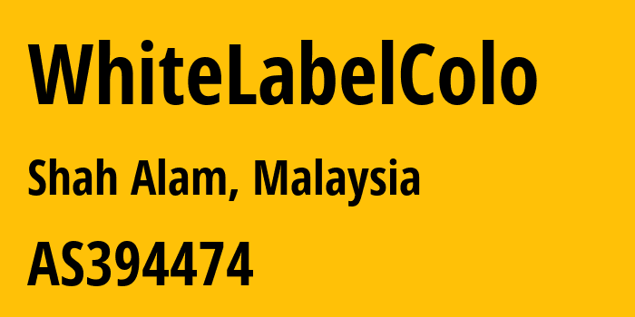 Информация о провайдере WhiteLabelColo AS394474 WhiteLabelColo: все IP-адреса, network, все айпи-подсети