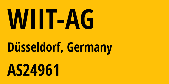 Информация о провайдере WIIT-AG AS24961 WIIT AG: все IP-адреса, network, все айпи-подсети