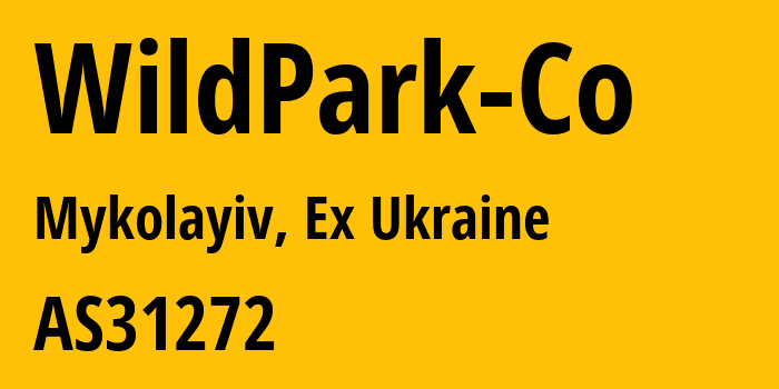 Информация о провайдере WildPark-Co AS31272 WildPark Co: все IP-адреса, network, все айпи-подсети