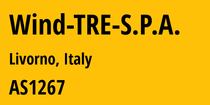 Информация о провайдере Wind-TRE-S.P.A. AS1267 WIND TRE S.P.A.: все IP-адреса, network, все айпи-подсети