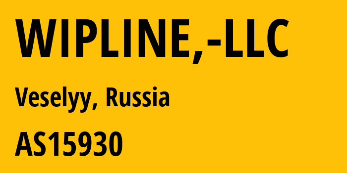 Информация о провайдере WIPLINE,-LLC AS15930 WIPLINE, LLC: все IP-адреса, network, все айпи-подсети