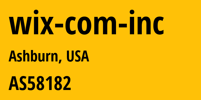 Информация о провайдере wix-com-inc AS58182 Wix.com Ltd.: все IP-адреса, network, все айпи-подсети