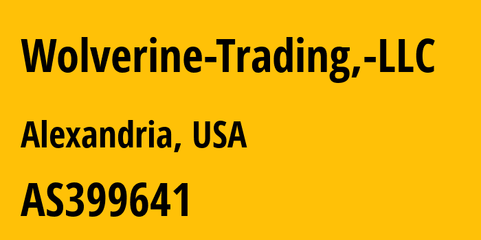 Информация о провайдере Wolverine-Trading,-LLC AS399641 Wolverine Trading, LLC: все IP-адреса, network, все айпи-подсети