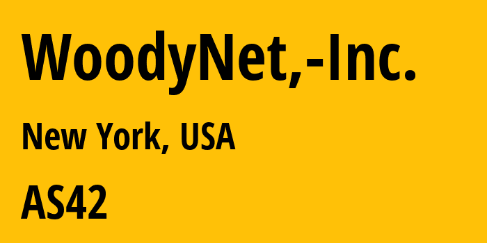 Информация о провайдере WoodyNet,-Inc. AS42 WoodyNet, Inc.: все IP-адреса, network, все айпи-подсети