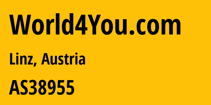 Информация о провайдере World4You.com AS38955 World4You Internet Services GmbH: все IP-адреса, network, все айпи-подсети