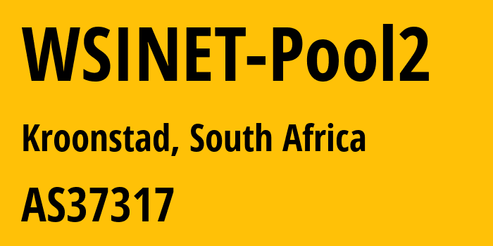 Информация о провайдере WSINET-Pool2 AS37317 AccessGlobal Communication (Pty) Ltd: все IP-адреса, network, все айпи-подсети