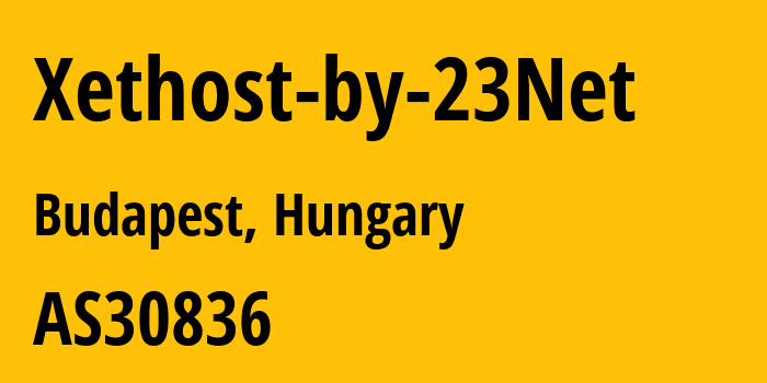 Информация о провайдере Xethost-by-23Net AS30836 23VNet Kft.: все IP-адреса, network, все айпи-подсети