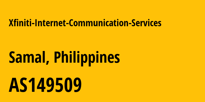 Информация о провайдере Xfiniti-Internet-Communication-Services AS149509 Xfiniti Internet Communication Services: все IP-адреса, network, все айпи-подсети