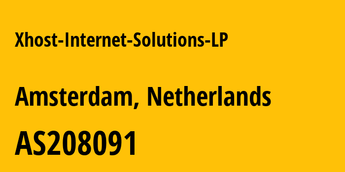 Информация о провайдере Xhost-Internet-Solutions-LP AS208091 XHOST INTERNET SOLUTIONS LP: все IP-адреса, network, все айпи-подсети