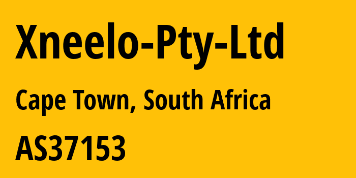 Информация о провайдере Xneelo-Pty-Ltd AS37153 Xneelo (Pty) Ltd: все IP-адреса, network, все айпи-подсети