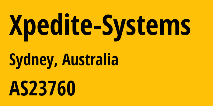 Информация о провайдере Xpedite-Systems AS23760 Xpedite Systems: все IP-адреса, network, все айпи-подсети