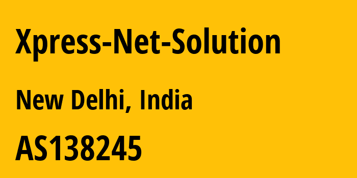 Информация о провайдере Xpress-Net-Solution AS138245 Xpress Net Solution: все IP-адреса, network, все айпи-подсети