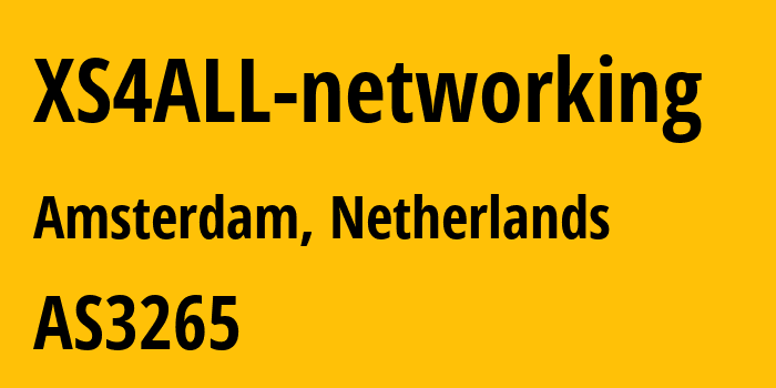 Информация о провайдере XS4ALL-networking AS3265 KPN B.V.: все IP-адреса, network, все айпи-подсети