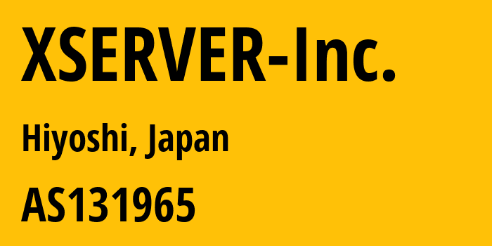 Информация о провайдере XSERVER-Inc. AS131965 Xserver Inc.: все IP-адреса, network, все айпи-подсети