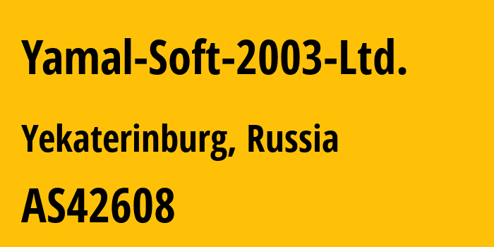 Информация о провайдере Yamal-Soft-2003-Ltd. AS42608 Yamal-Soft 2003 Ltd.: все IP-адреса, network, все айпи-подсети