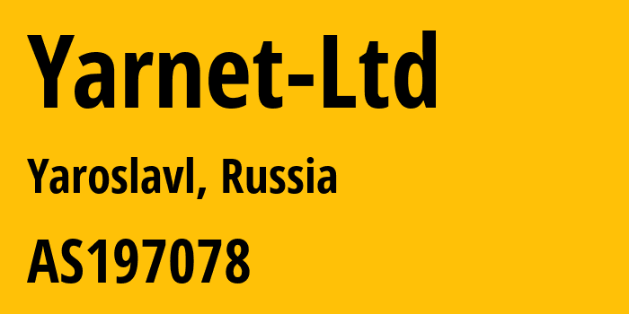 Информация о провайдере Yarnet-Ltd AS197078 Yarnet Ltd: все IP-адреса, network, все айпи-подсети