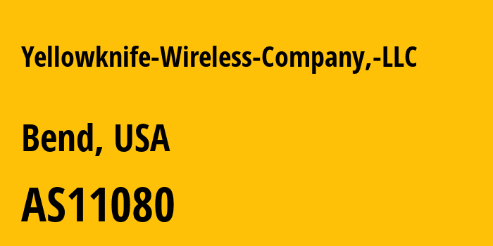 Информация о провайдере Yellowknife-Wireless-Company,-LLC AS11080 Yellowknife Wireless Company, LLC: все IP-адреса, network, все айпи-подсети