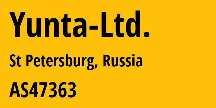 Информация о провайдере Yunta-Ltd. AS47363 Yunta Ltd.: все IP-адреса, network, все айпи-подсети