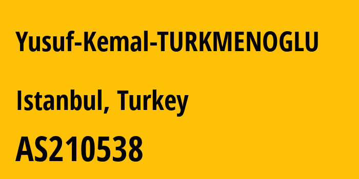 Информация о провайдере Yusuf-Kemal-TURKMENOGLU AS210538 Yusuf Kemal TURKMENOGLU: все IP-адреса, network, все айпи-подсети