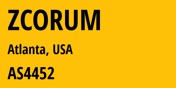 Информация о провайдере ZCORUM AS4452 ZCORUM: все IP-адреса, network, все айпи-подсети