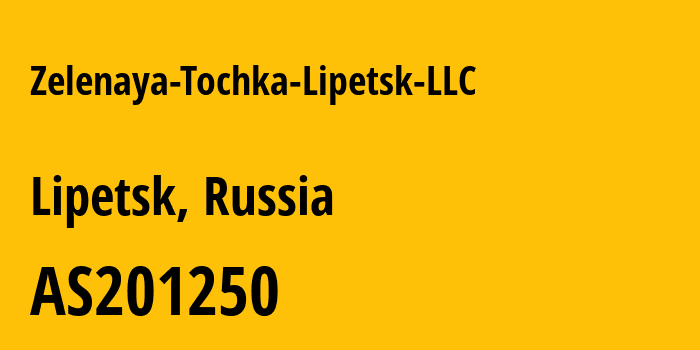 Информация о провайдере Zelenaya-Tochka-Lipetsk-LLC AS201250 Zelenaya Tochka Lipetsk LLC: все IP-адреса, network, все айпи-подсети