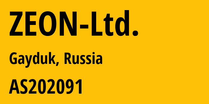 Информация о провайдере ZEON-Ltd. AS202091 ZEON Ltd.: все IP-адреса, network, все айпи-подсети