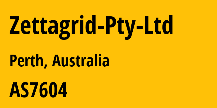 Информация о провайдере Zettagrid-Pty-Ltd AS7604 Zettagrid Pty Ltd: все IP-адреса, network, все айпи-подсети