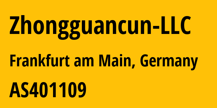 Информация о провайдере Zhongguancun-LLC AS401109 Zhongguancun LLC: все IP-адреса, network, все айпи-подсети