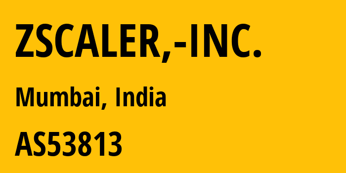 Информация о провайдере ZSCALER,-INC. AS53813 ZSCALER, INC.: все IP-адреса, network, все айпи-подсети