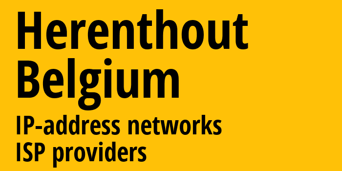 Herenthout [Herenthout] Бельгия: информация о городе, айпи-адреса, IP-провайдеры