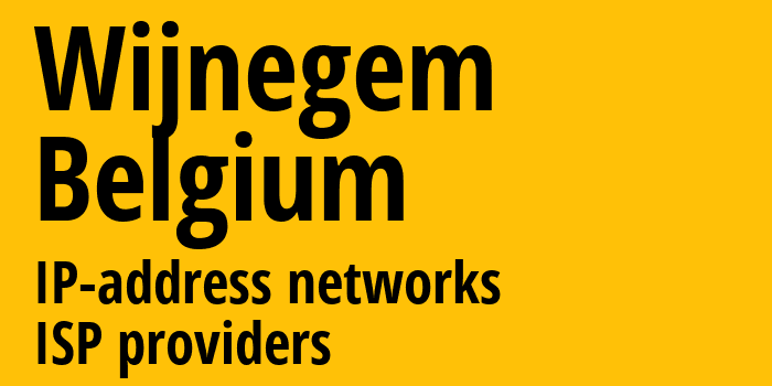 Wijnegem [Wijnegem] Бельгия: информация о городе, айпи-адреса, IP-провайдеры