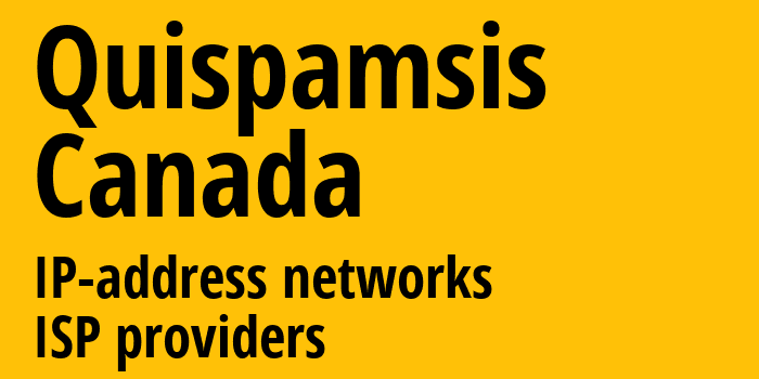 Quispamsis [Quispamsis] Канада: информация о городе, айпи-адреса, IP-провайдеры